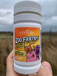 21st Century, Zoo Friends -25% з вітамін C, апельсин, 60 жувальних таб