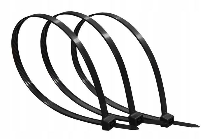 Opaski zaciskowe 3,6x150mm 100szt trytki czarne zaciski paski trytytki