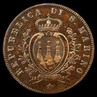 Moeda de 5 Centesimi - 1869 - San Marino