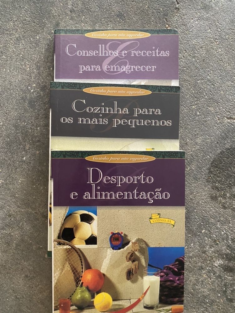 Livros  desporto, beleza, culibaria , infantis e rodinhas para bike