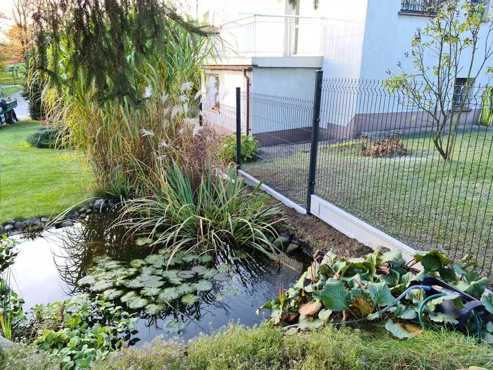 Ogrodzenie panelowe wysokość 123cm fi 4mm + podmurówka 20cm + montaż