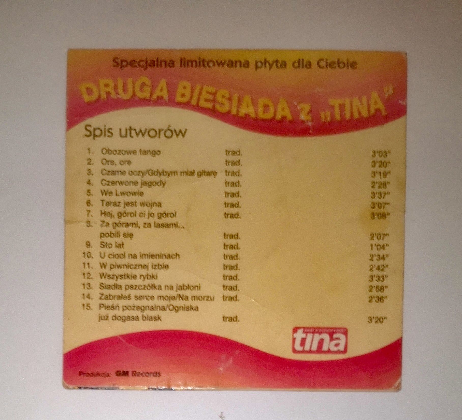 Kolekcjonerskie CD "Druga biesiada z Tiną"