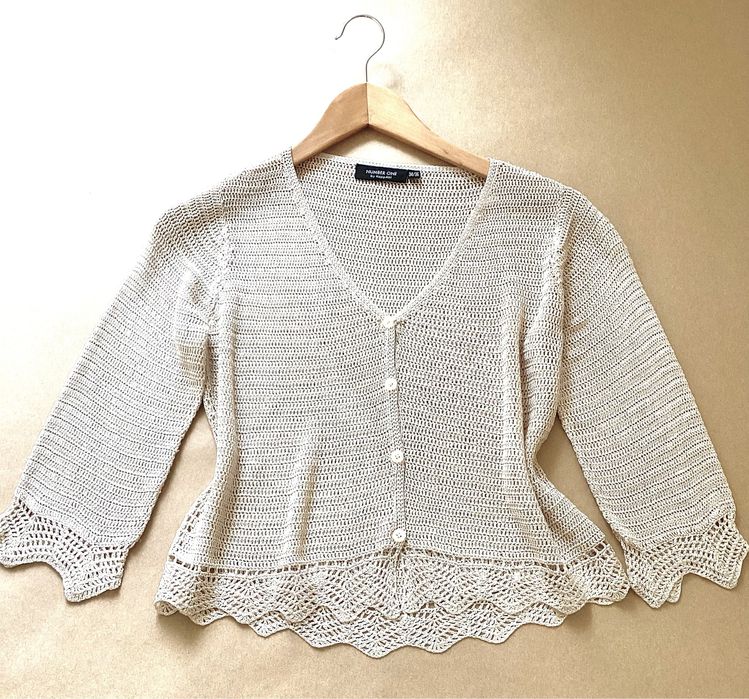 Sweter kardigan w stylu boho rozmiar S 36