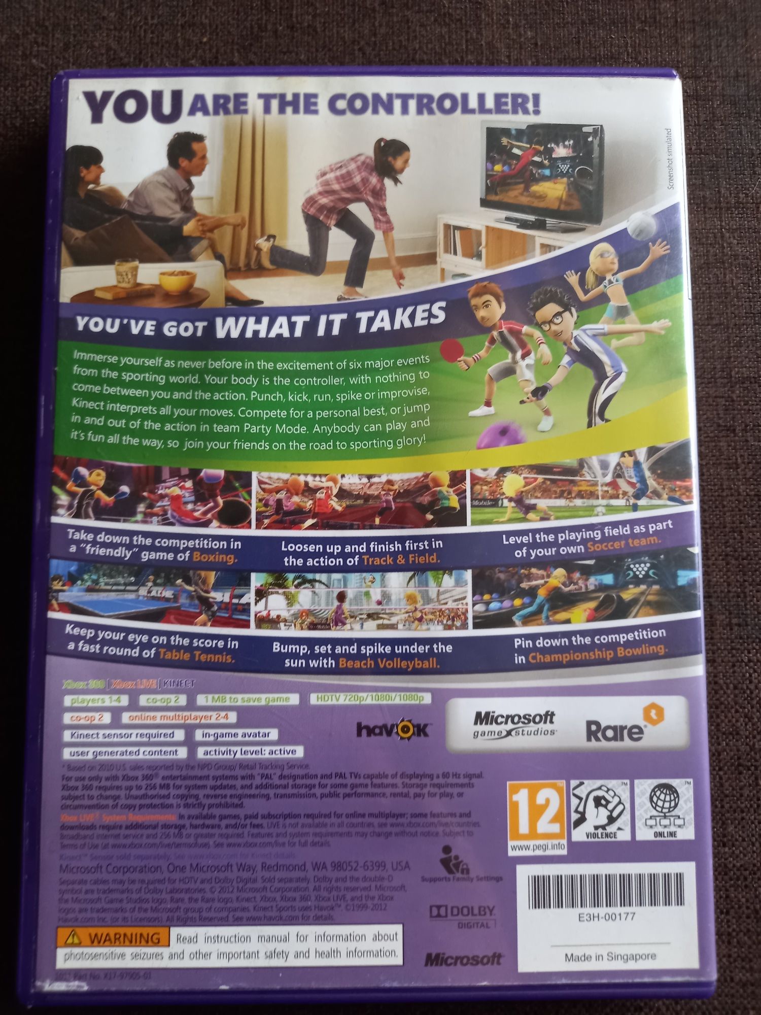 Gra Kinect Sport cz.1 na xbox 360 Kinect Sports sezon 1 K