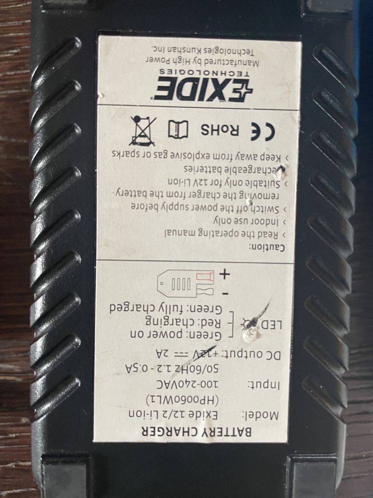 Ładowarka Exide Li-ion 12v 2A LifePo4