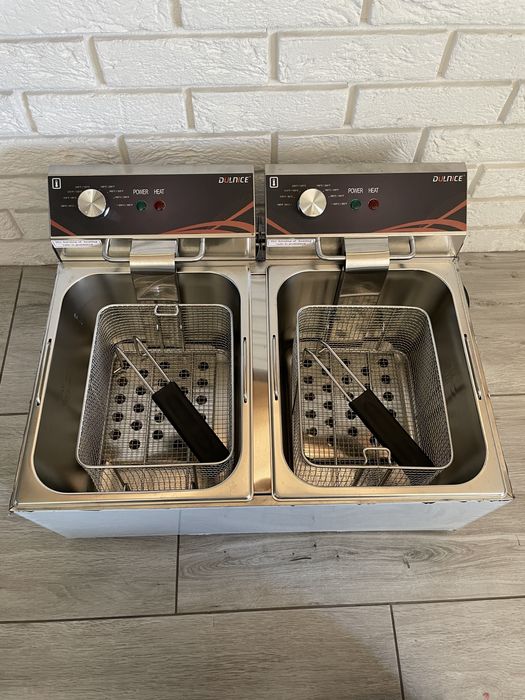 Dulnice Frytkownica Gastronomiczna 16L podwójna 2x3000W