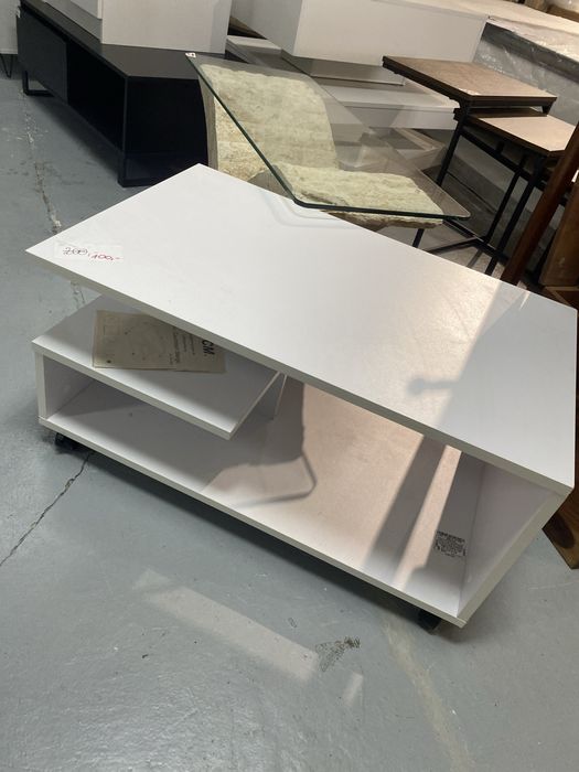 Stolik kawowy nowy biały czarny