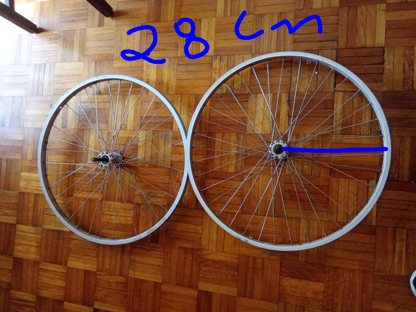 Rodas bicicleta raio 28cm