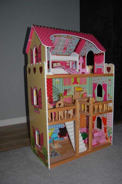 Bardzo duży domek dla lalek 90cm