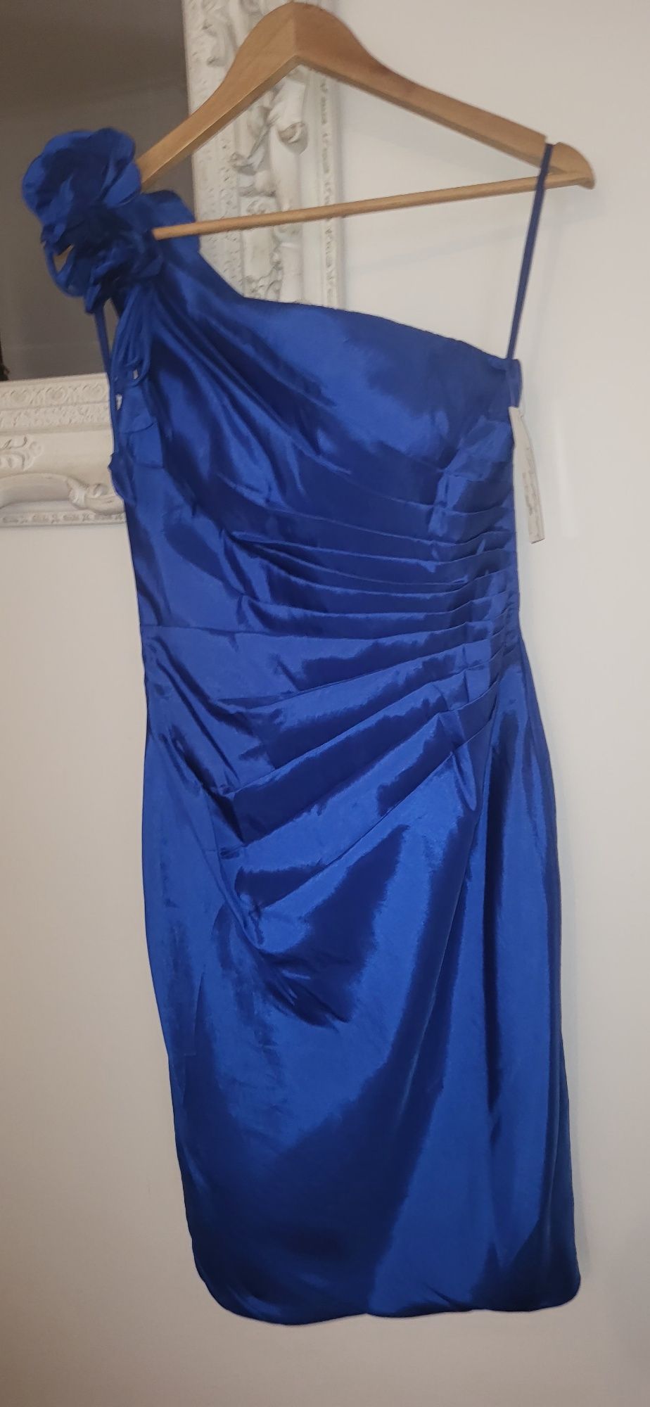 Vestido azul de cerimónia