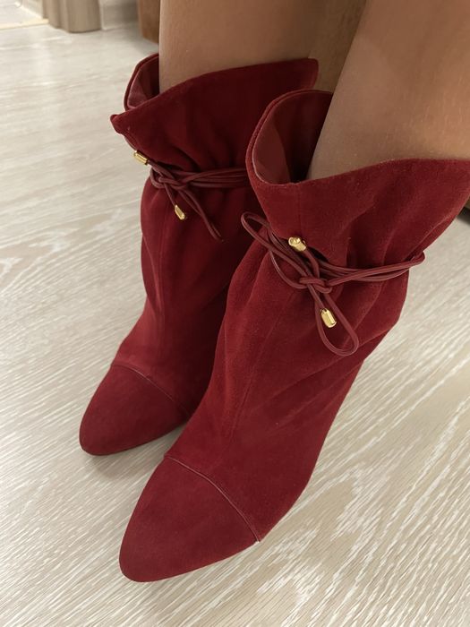 Ботильйони натуральний замш/шкіра