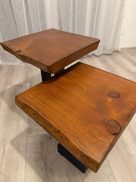 Stolik do salonu i ogrodu. Mocne Nogi SOSNA Industrialny / Loftowy