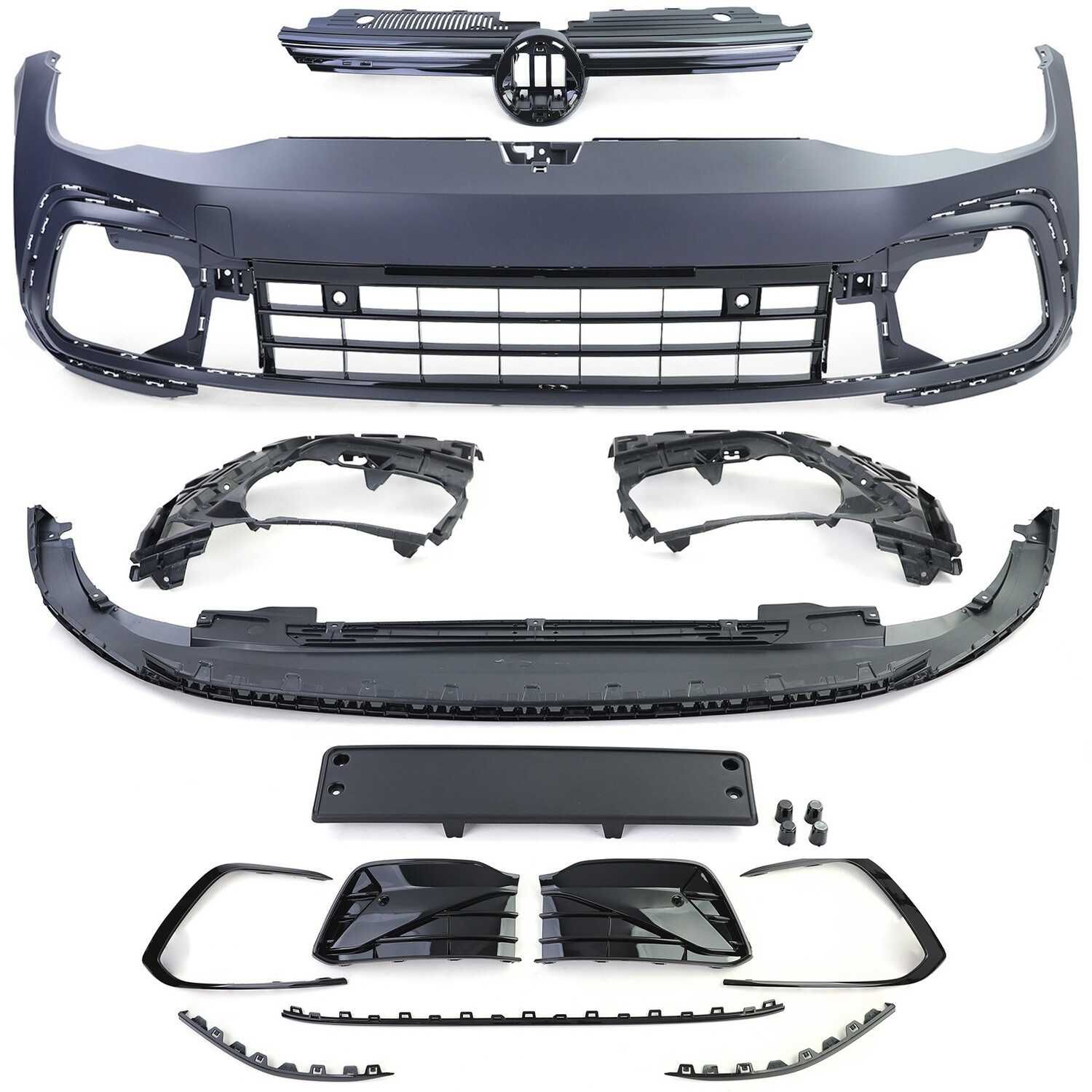 Para-choque frontal R-Line VW Golf 8 a partir de 2019 + grelha LED
