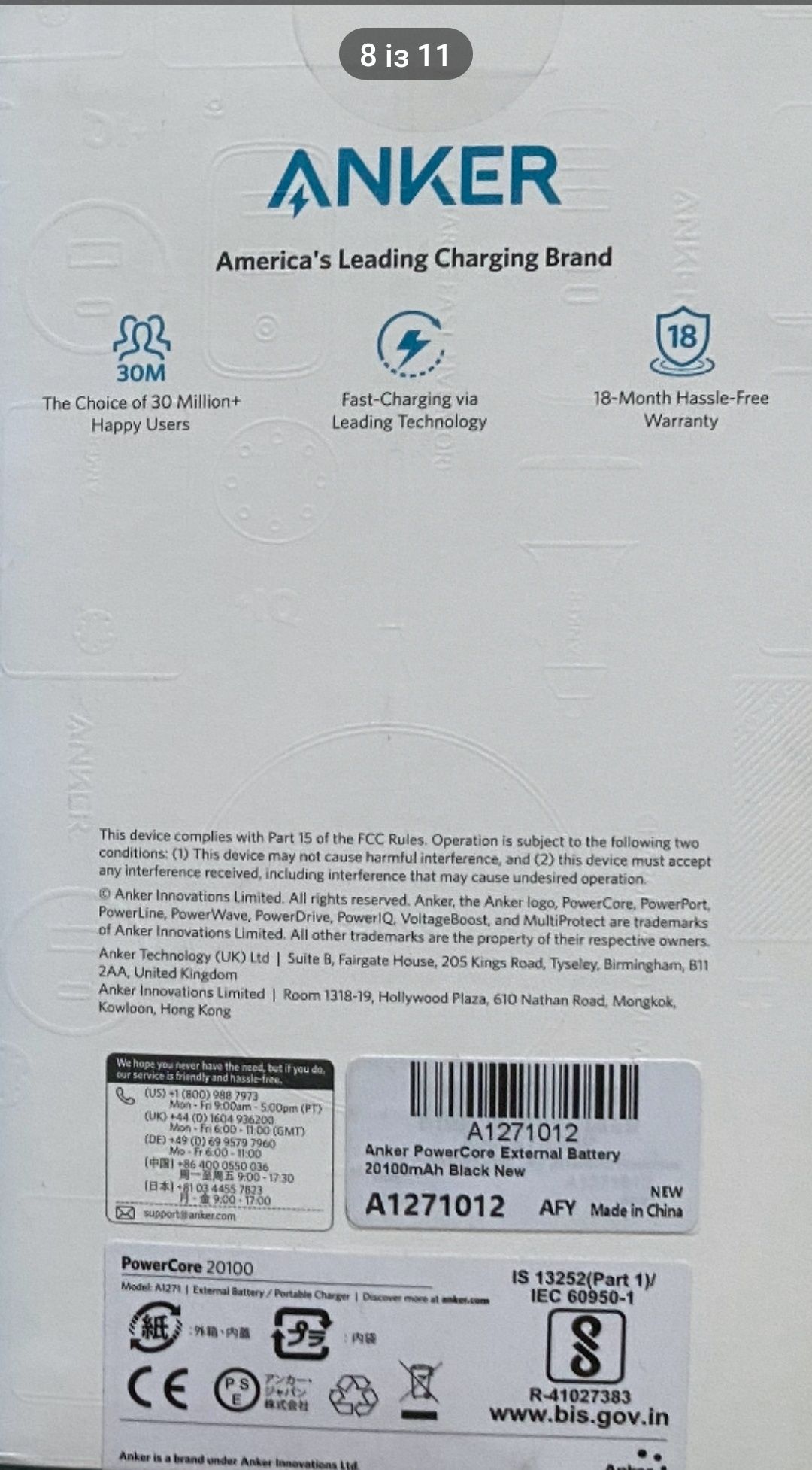 ОРИГІНАЛ Умб повербанк Anker 20100mAh