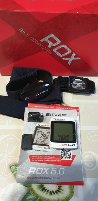 KOMPUTER ROWEROWY SIGMA ROX 6.0 Licznik Pulsometr Pasek na rękę Dodatk