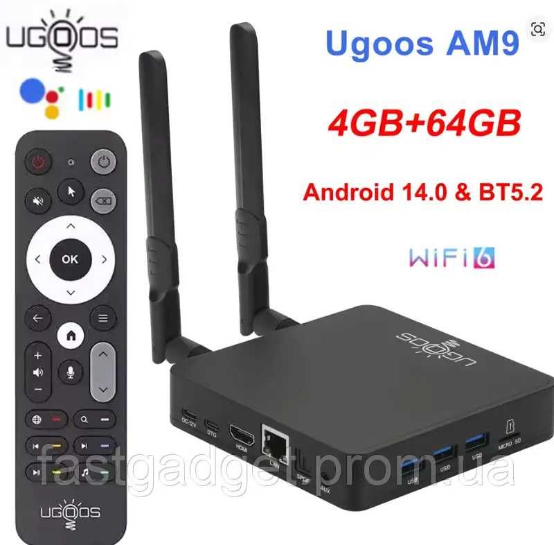 Android TV приставка Ugoos AM9 smart TV box, Android 14, Amlogic S905X