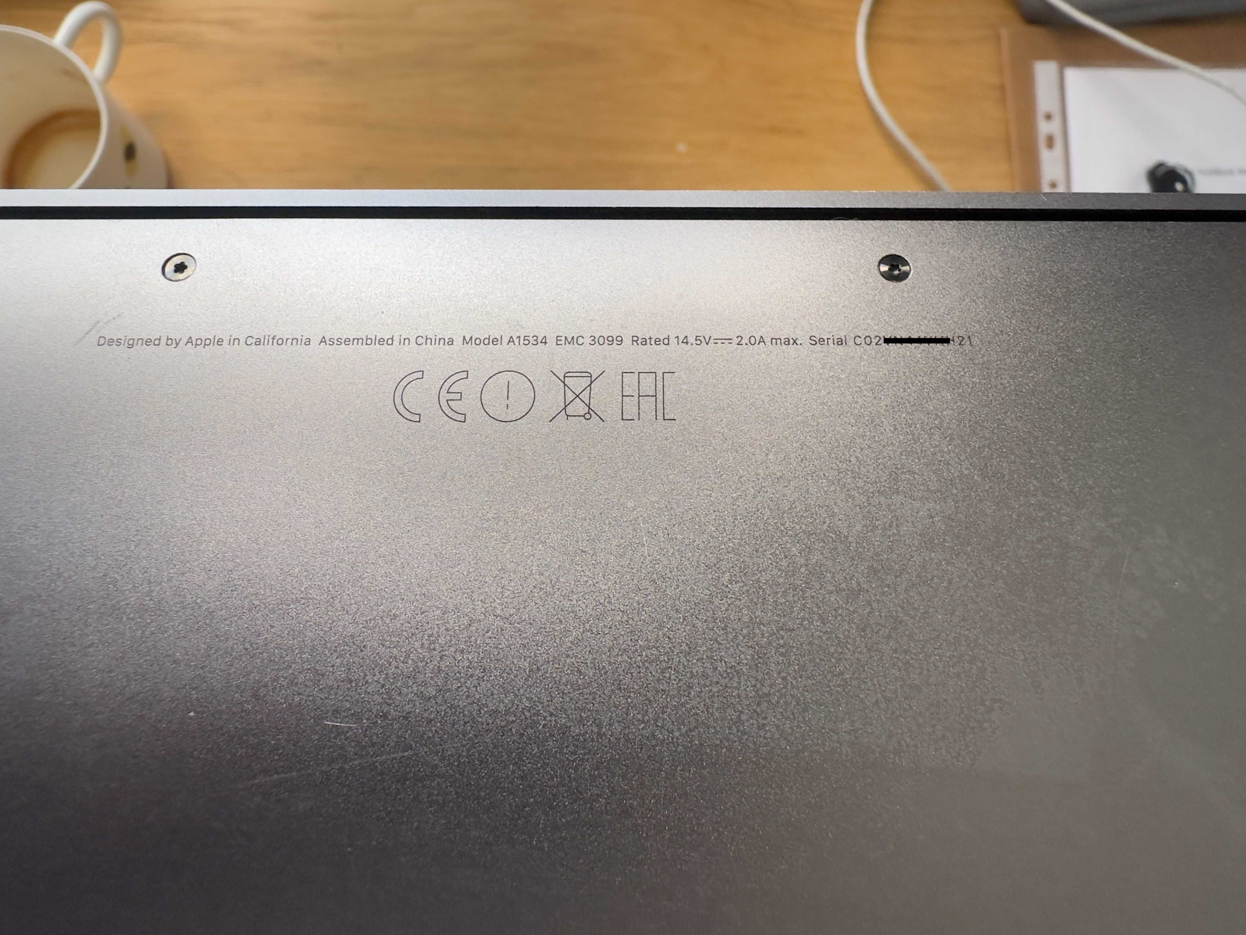 MacBook 12" Retina 2017 • m3 • 8/256 • 373 cykli • ładowarka