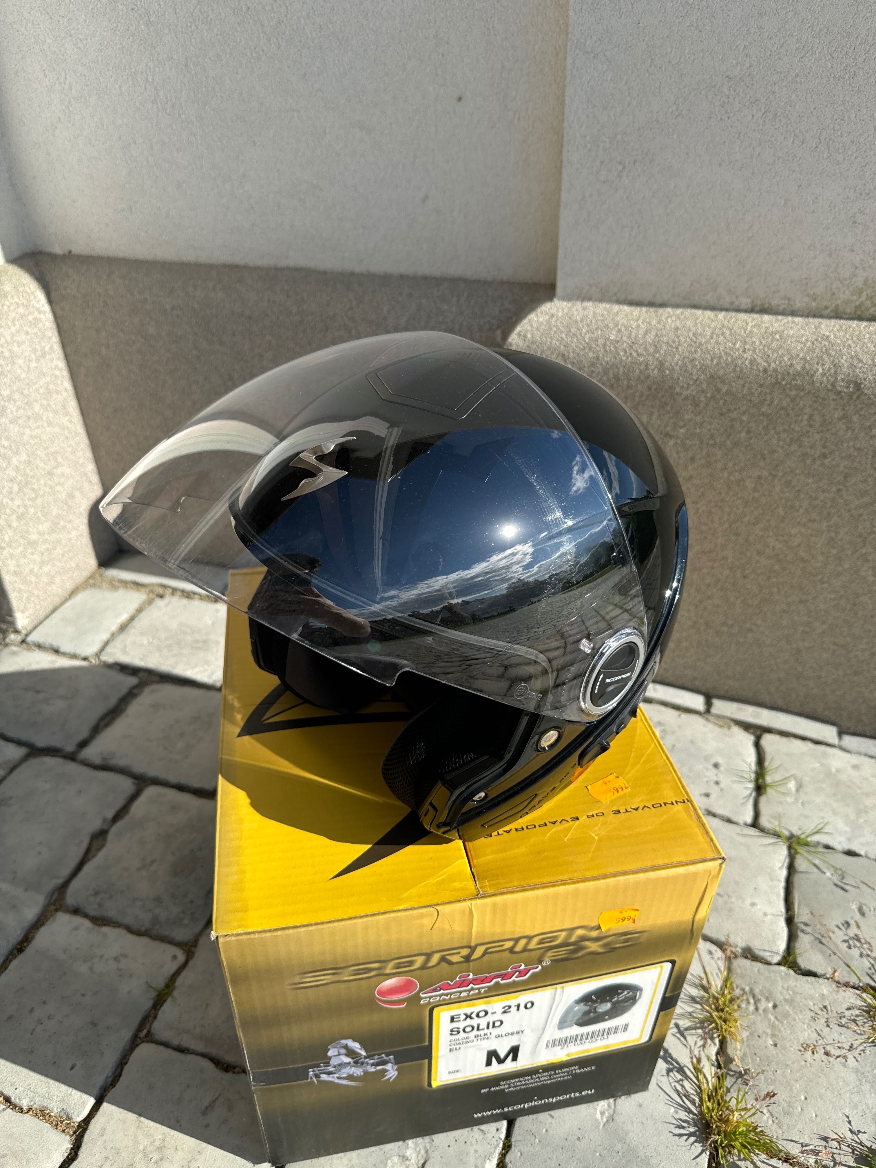 Kask Scorpion Exo 210 Solid - Czarny, M