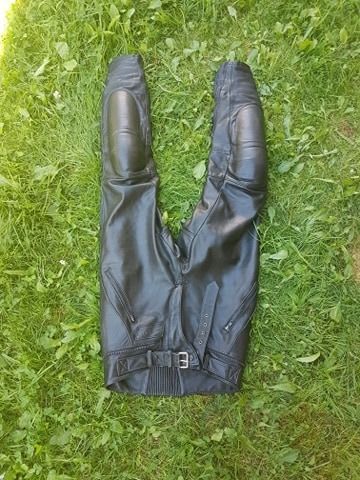 spodnie skórzane motocyklowe czarne mop mqp roz. 48