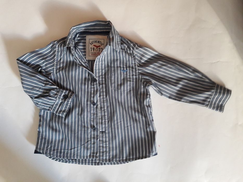 Stylowa koszula cotton paski white & blue r 2 - 3l/98 cm