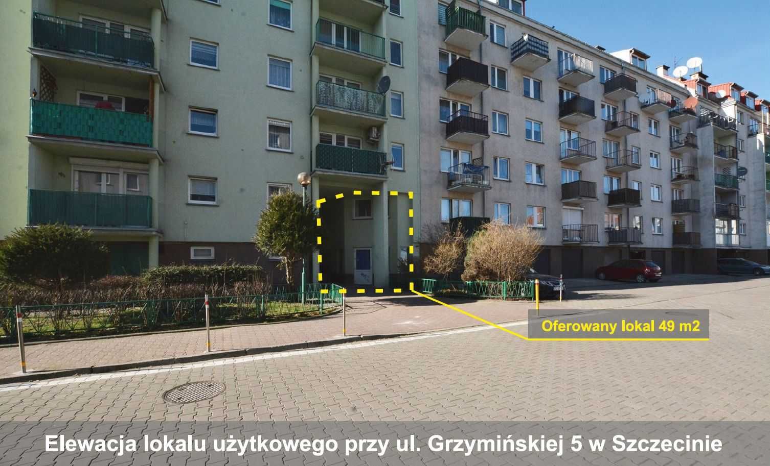 Szczecin, lokal 49 m2, ul. Grzymińska. CO i CW z sieci miejskiej !!!