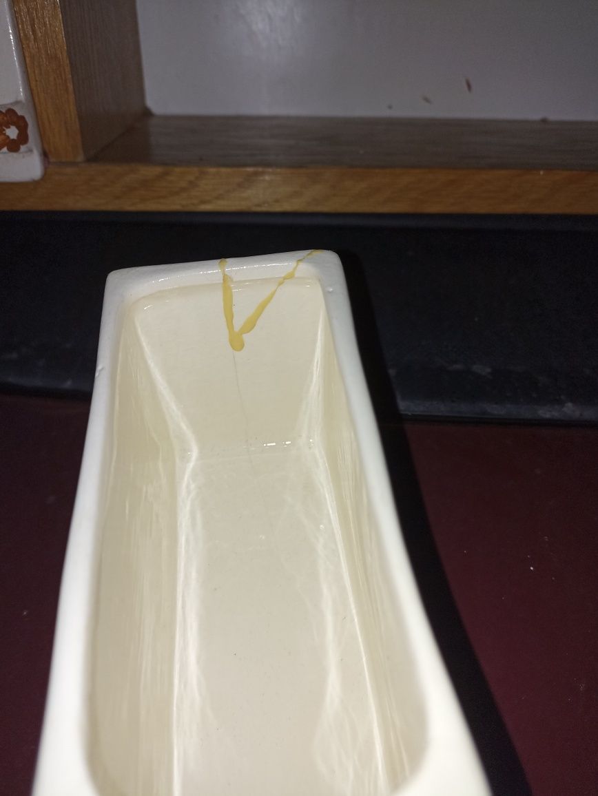 Półka z 6 szufladkami ceramicznymi na przyprawy ceramika Włocławek PRL