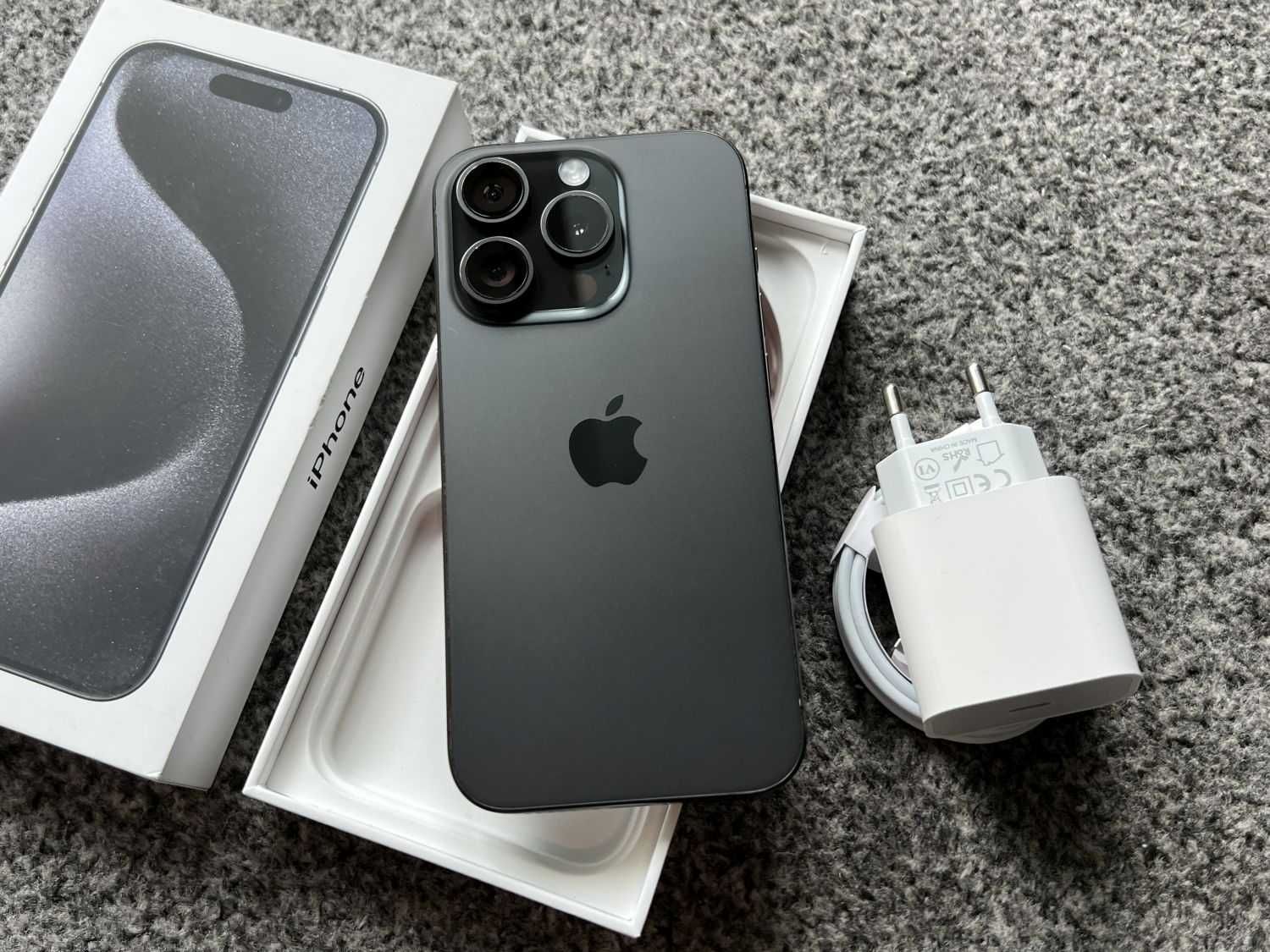 iPhone 15 Pro 512GB SPACE GREY BLACK CZARNY Bat100% Gwarancja +Szkło