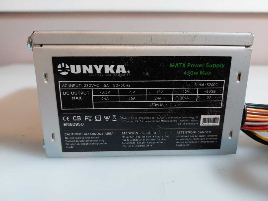 Fonte de Alimentação 230Vac-12Vdc 450W