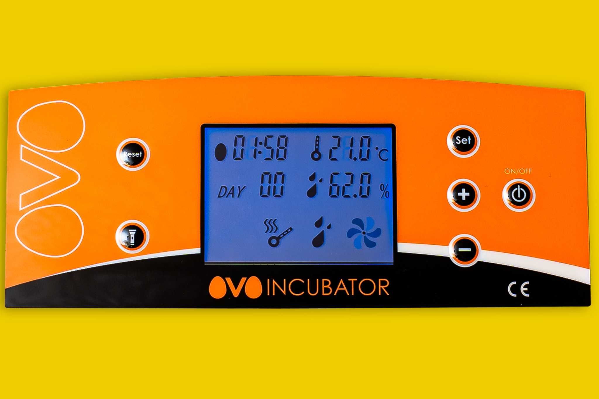 INKUBATOR Automatyczny 230V OVO na 42 JAJA z wbudowaną prześwietlarką