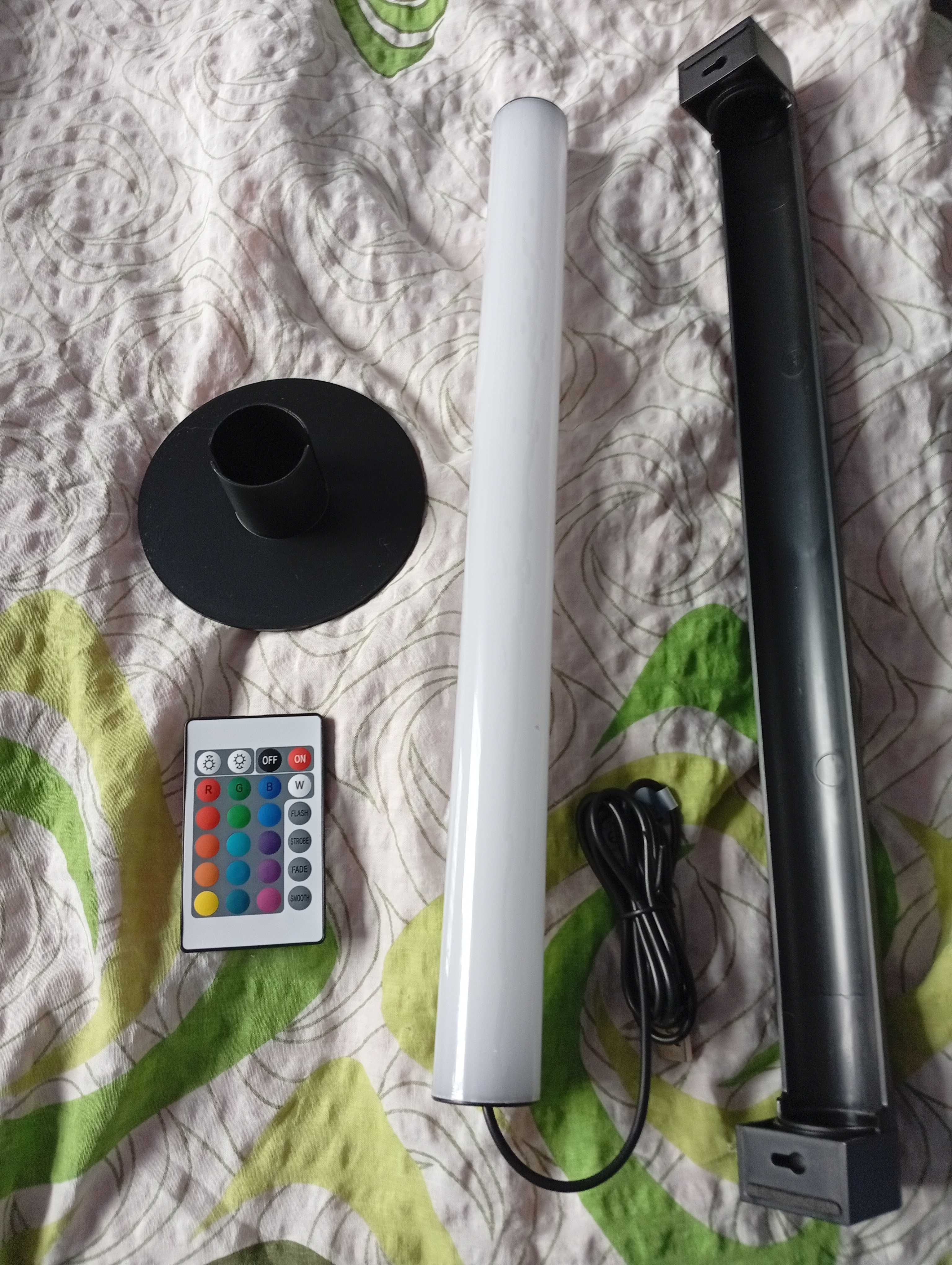 Light Bar LED RGB Lampa Słupek 360st 41cm pion i poziom 20 efektów