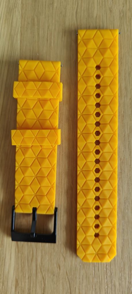 Pasek do zegarka silikon pomarańczowy 22mm, nieużywany