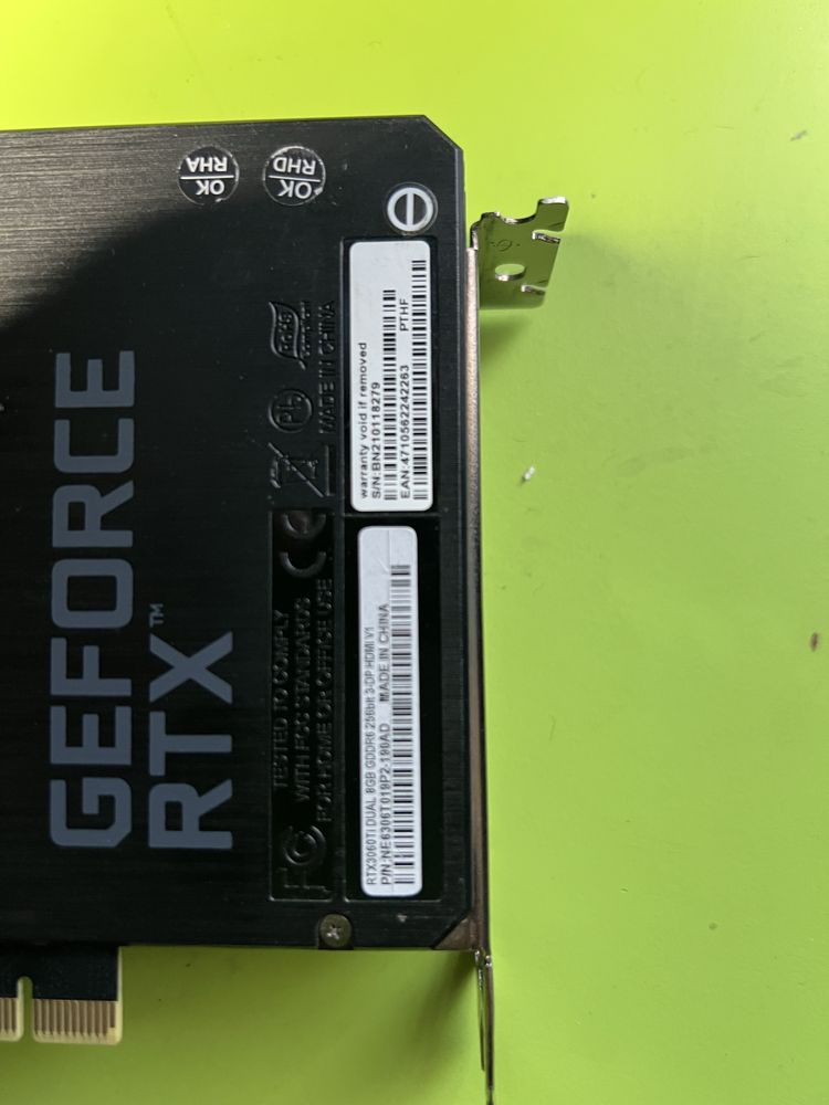 Продам RTX 3060 ti Palit. Різні тести. Пломби на місці.