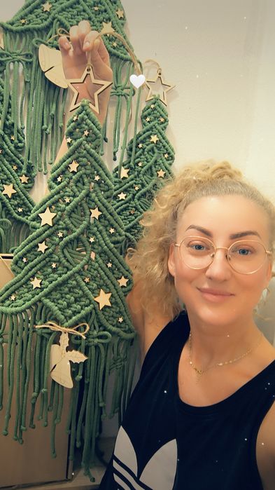 Choinka makrama ozdoba zawieszka święta