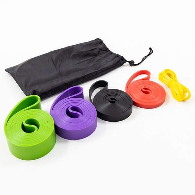 Набір гумок для підтягування 5шт, гумові петлі-еспандери