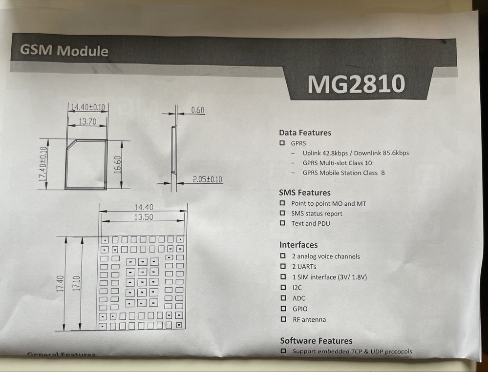 Zestaw EVK EVB ZTE MG2810