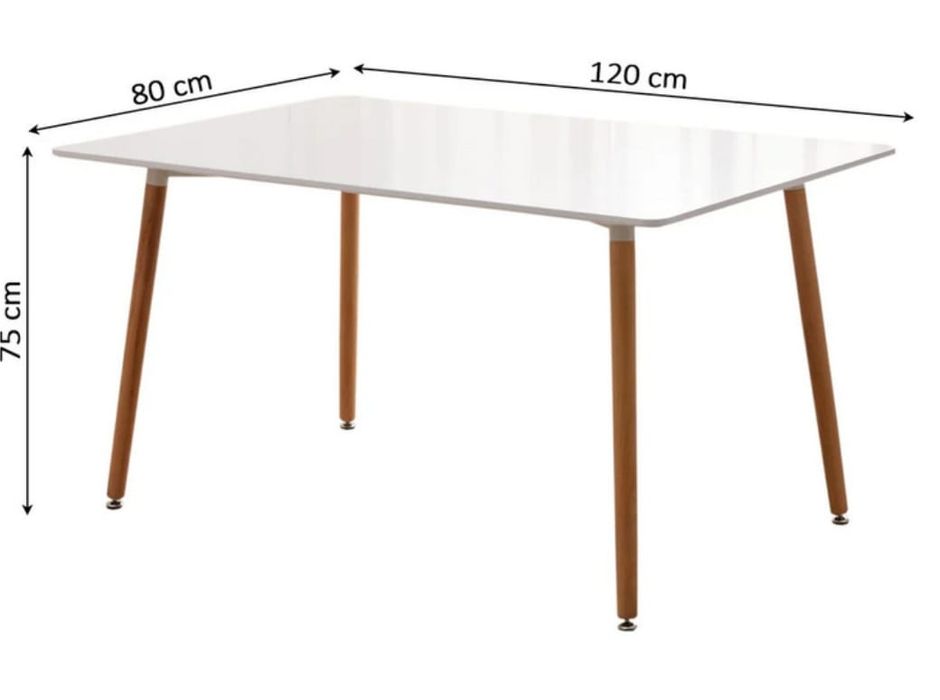 Mesa Cozinha Branca + 4 Cadeiras