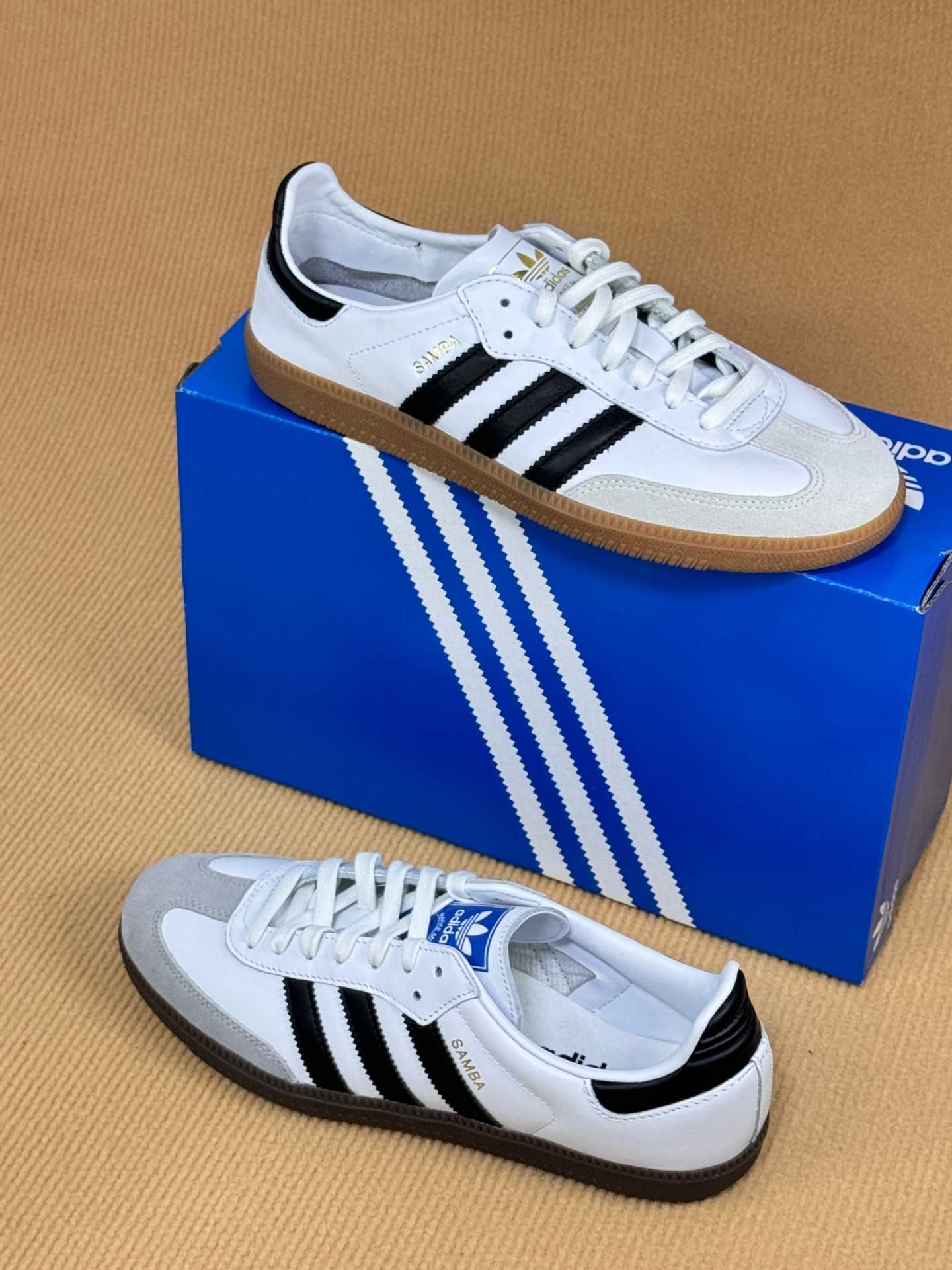 Nowe\B75806*adidas^SambaOG*|Biały ButyUnisexTrampki.40,5