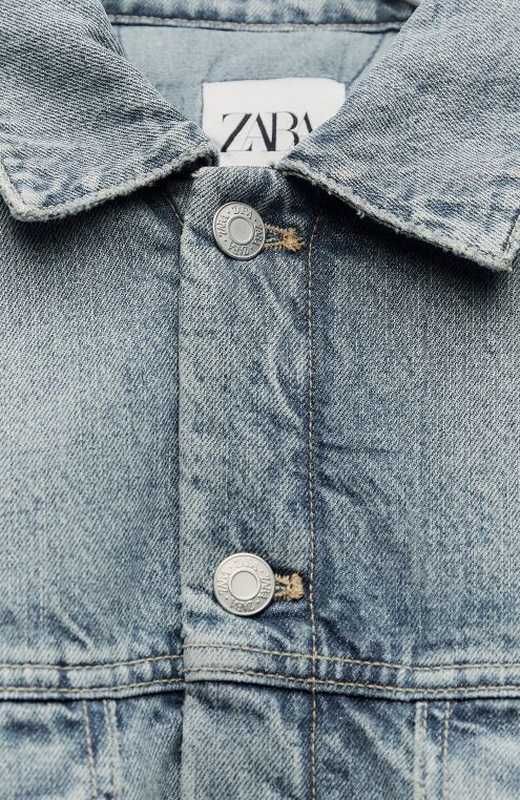 Утеплена джинсова куртка zara m-l, xl-xxl