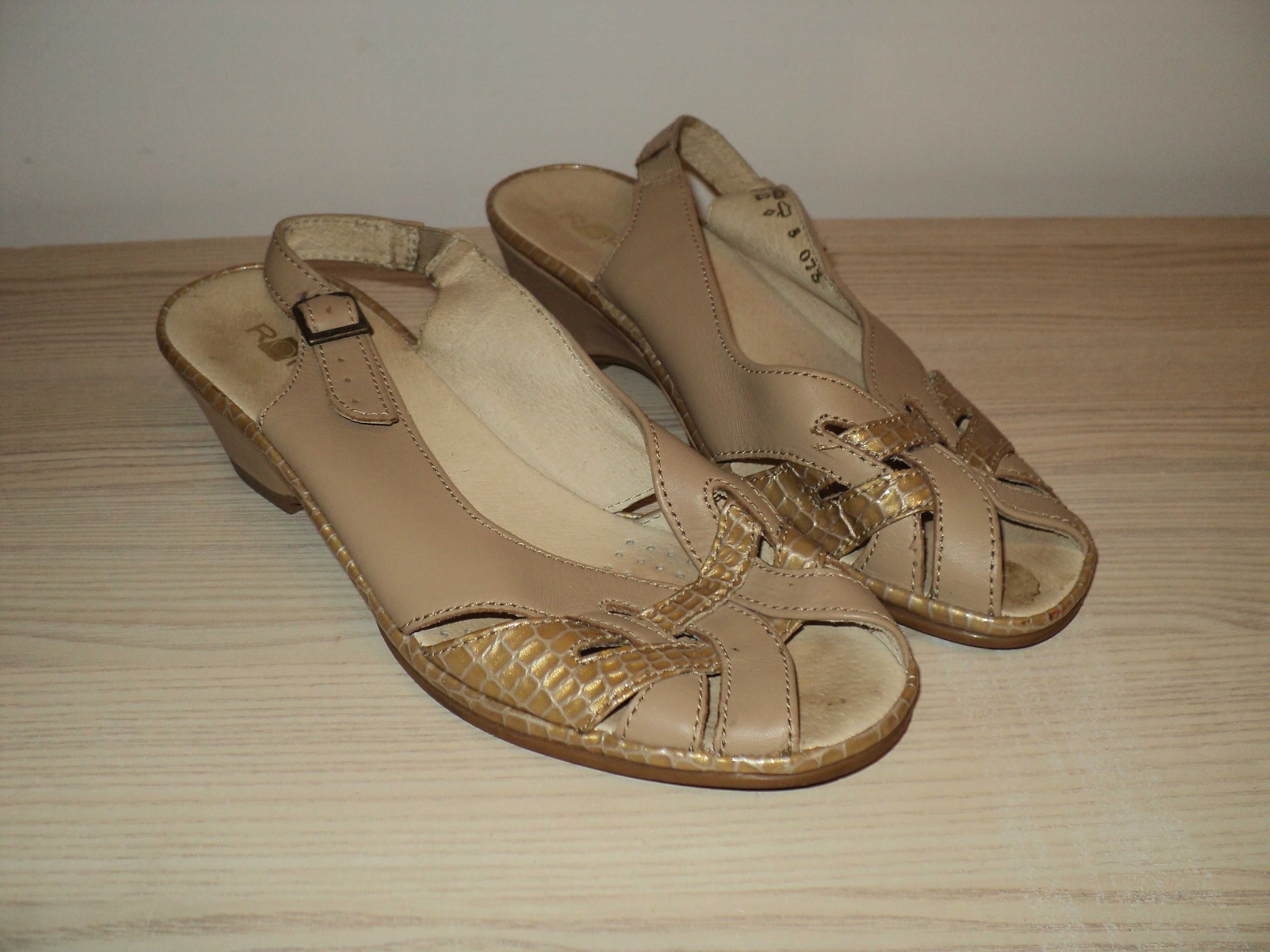 Skórzane damskie sandały Rohde roz. 38