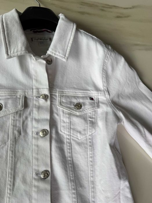 Kurtka jeansowa biała damska Tommy Hilfiger rozmiar S