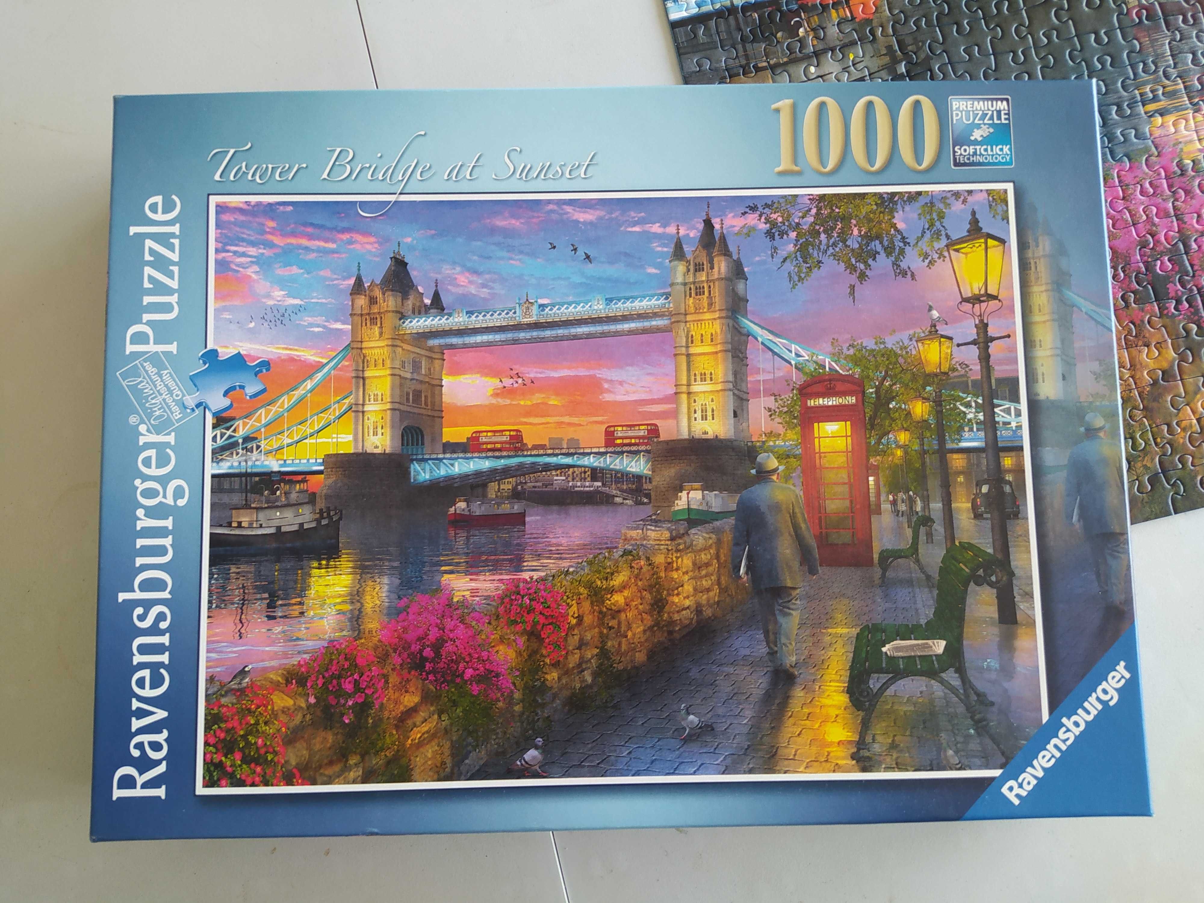 Puzzle Ravensburger, 1000 elementów, kompletne, most