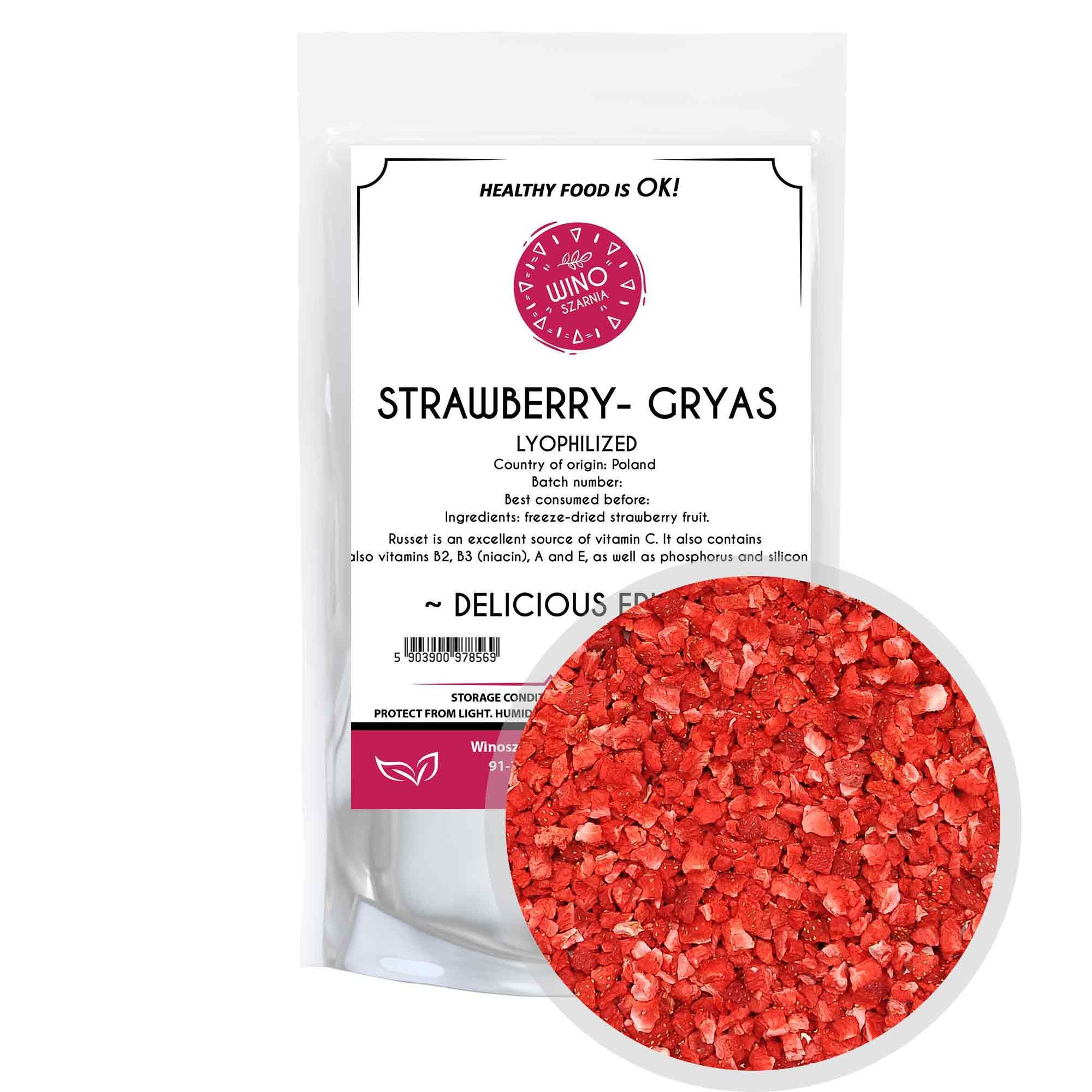 Truskawka Grys Liofilizowane Pyszne Owoce 100G