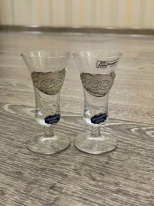 Рюмки срібло A.R. Argento Італія (подарунок на весілля\річницю)