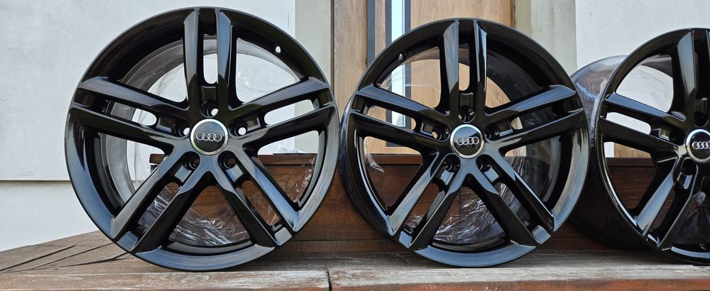 18 5x112 OEM AUDI S-line a4 b8 b9 a5 a6 c7 c8 a7 a8 q3 q5 czarny piano