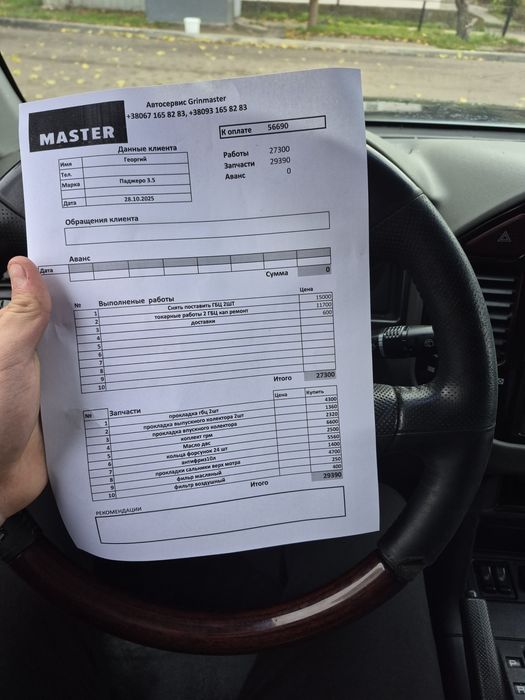 Mitsubishi Pajero Wagon 2001 3.5 бензин gdi