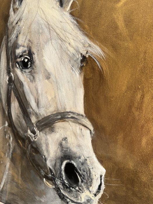 Koń rękodzieło malarstwo sztuka jeźdźiectwo