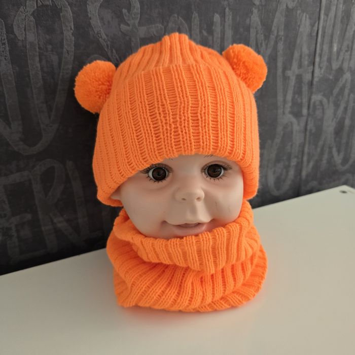 Czapka + komin zimowy dziecięcy rozmiar 1-3 lat