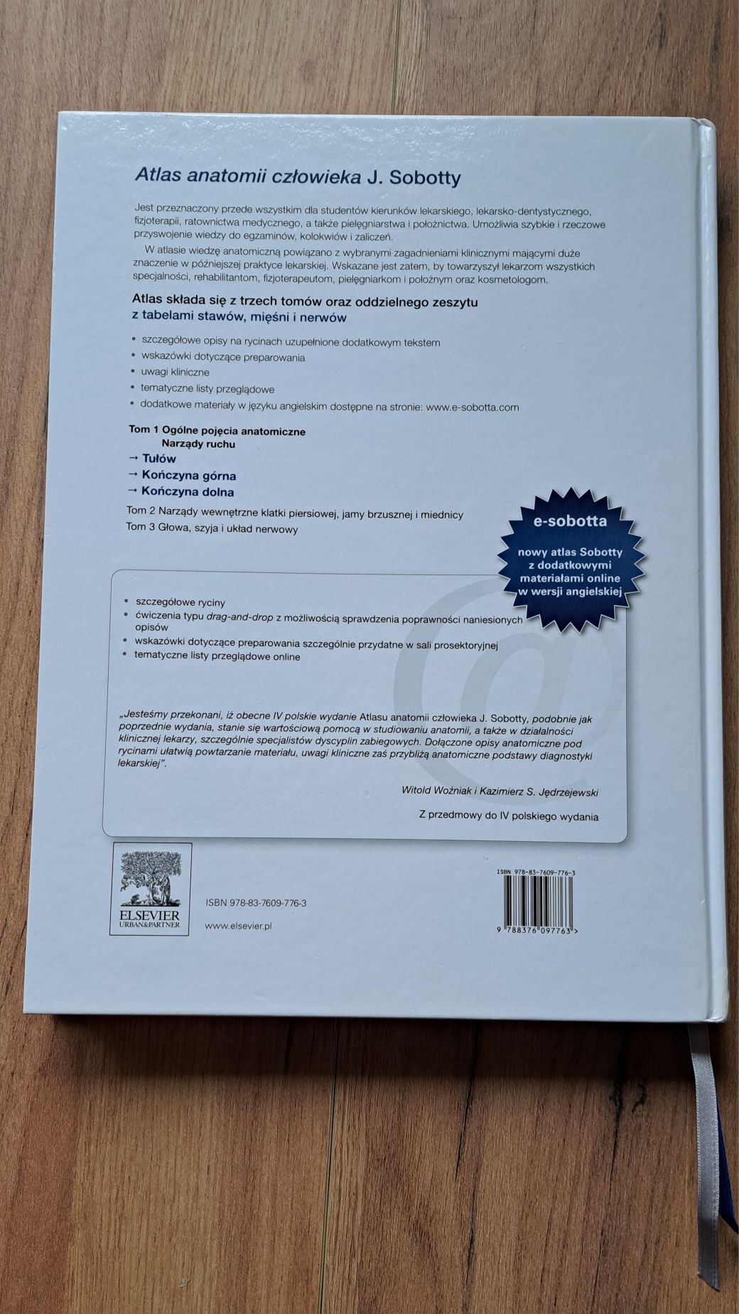 Atlas anatomii człowieka Sobotta. Tom 1.: Ogólne pojęcia anatomiczne.