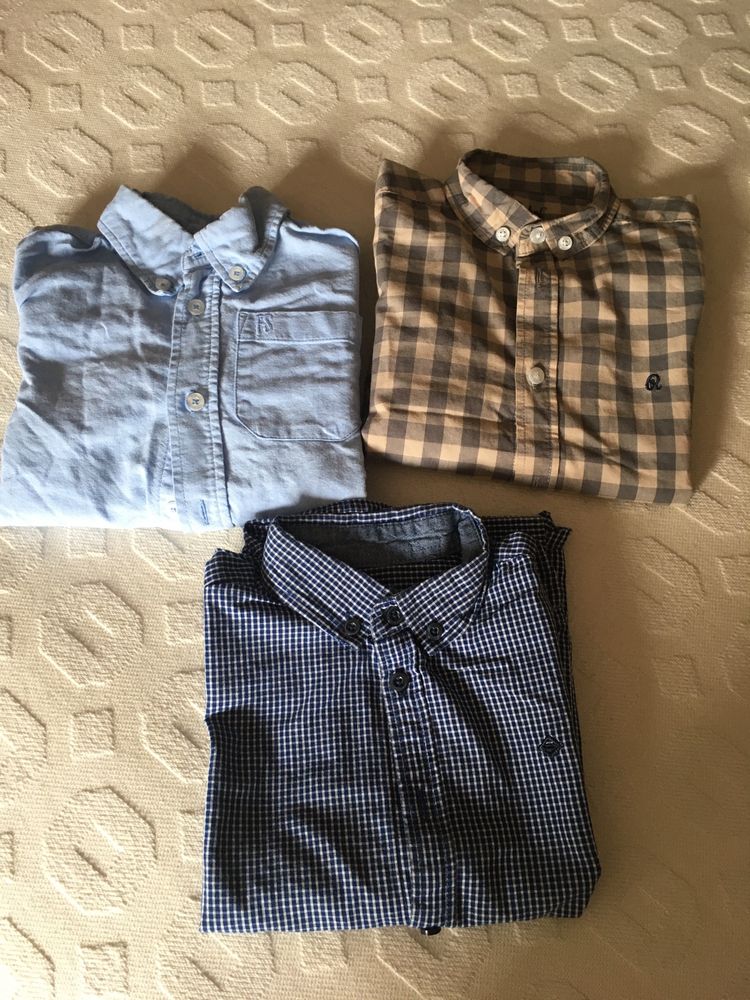 Camisas quentinhas e frescas 4/5 anos