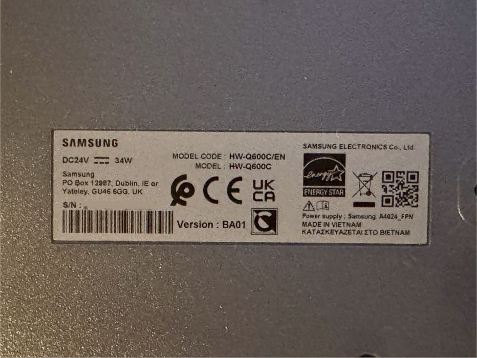 Samsung HW-Q600C + SUBWOOFER